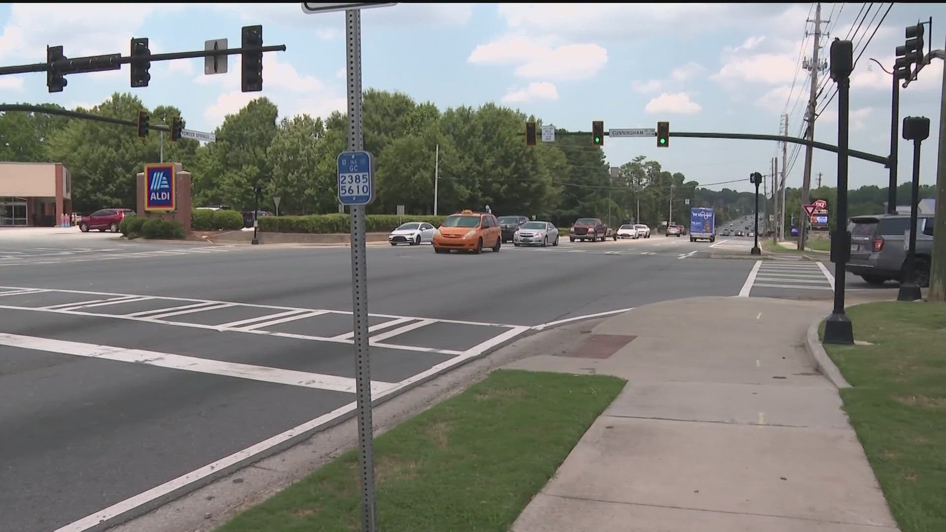 It happened Saturday night at the intersection of Powder Springs Street SW and Cunningham Road.