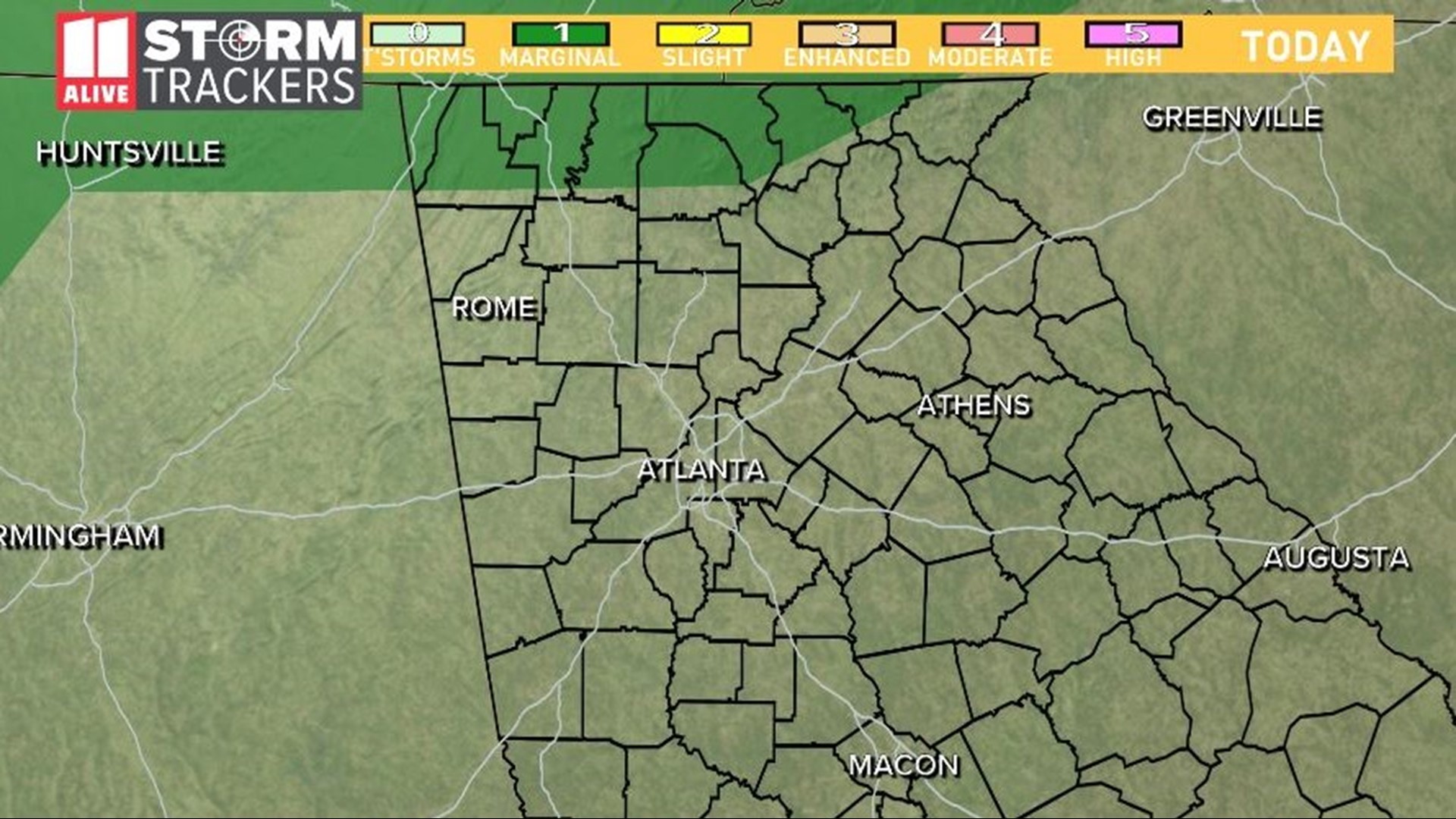 TIMELINE | Possible strong to severe storms over north Georgia ...