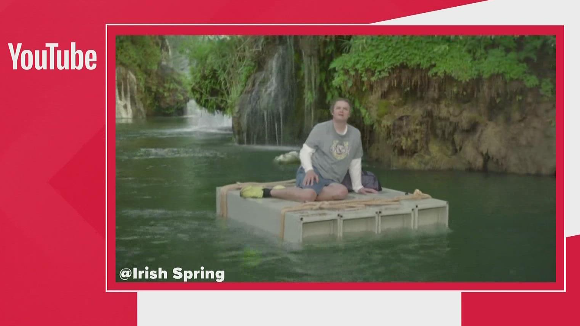 The Irish Spring commercial featured a man in the school t-shirt.