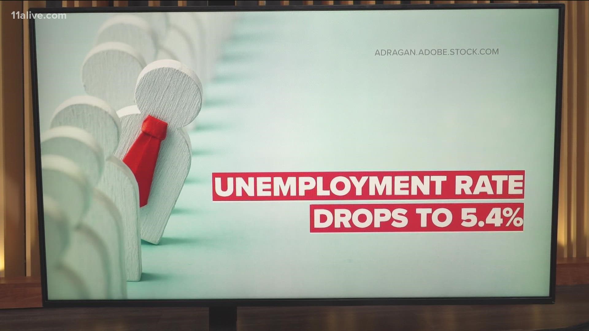 The jobs report lowered the unemployment rate