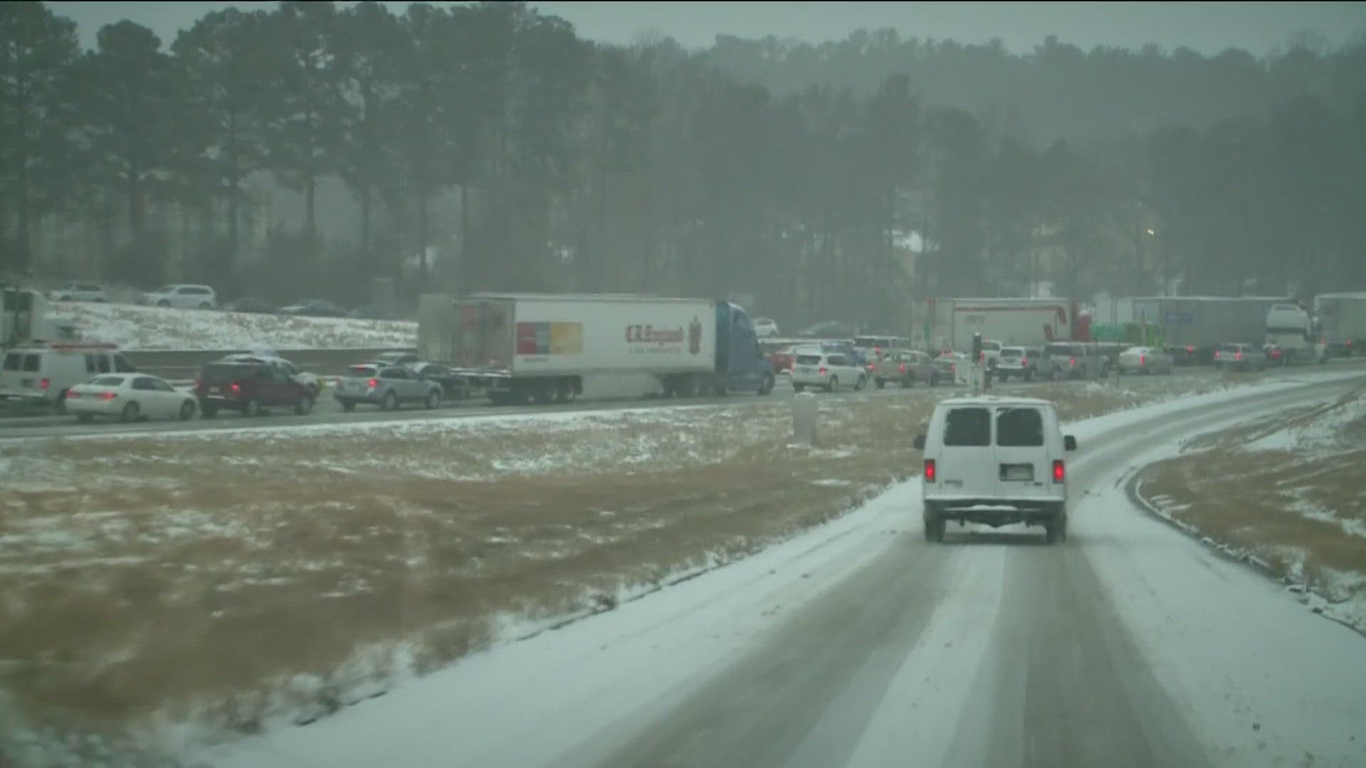 The weekend before the 2014 storm – meteorologists were watching a system that would bring wintry weather to parts of Georgia.