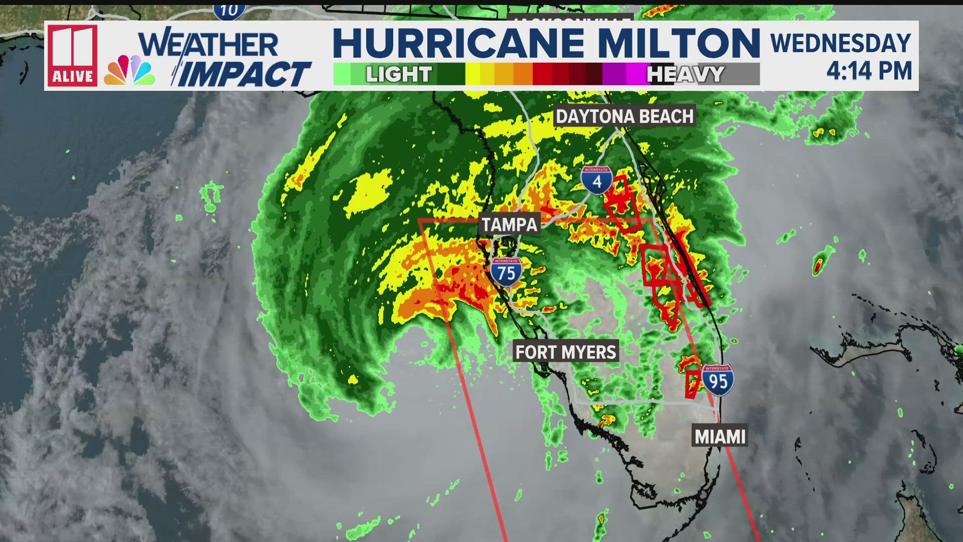 Here's the latest look at the storm as it moves toward Florida.