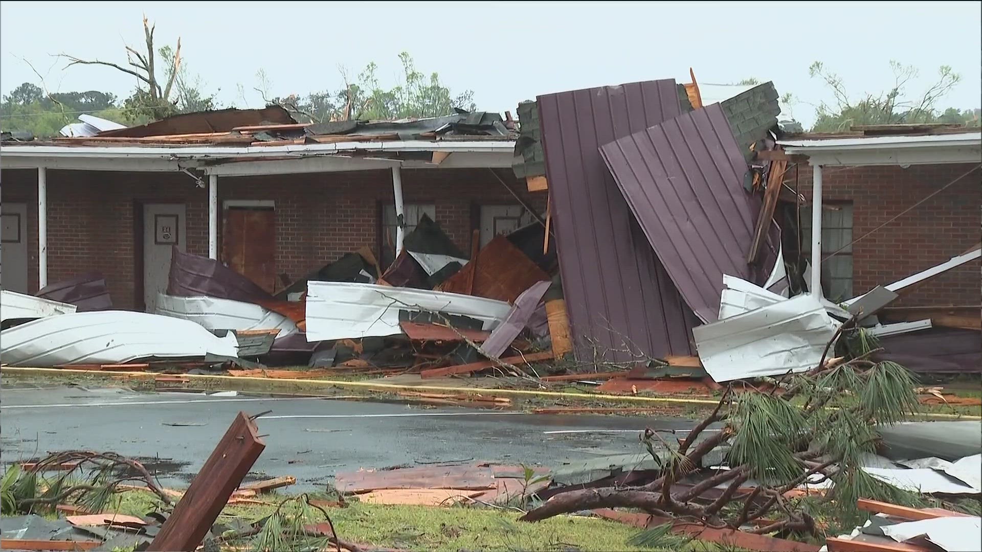 Gov. Brian Kemp will make a trip Monday to tour parts of western Georgia where severe storms and tornadoes ripped through several homes and businesses Sunday morning