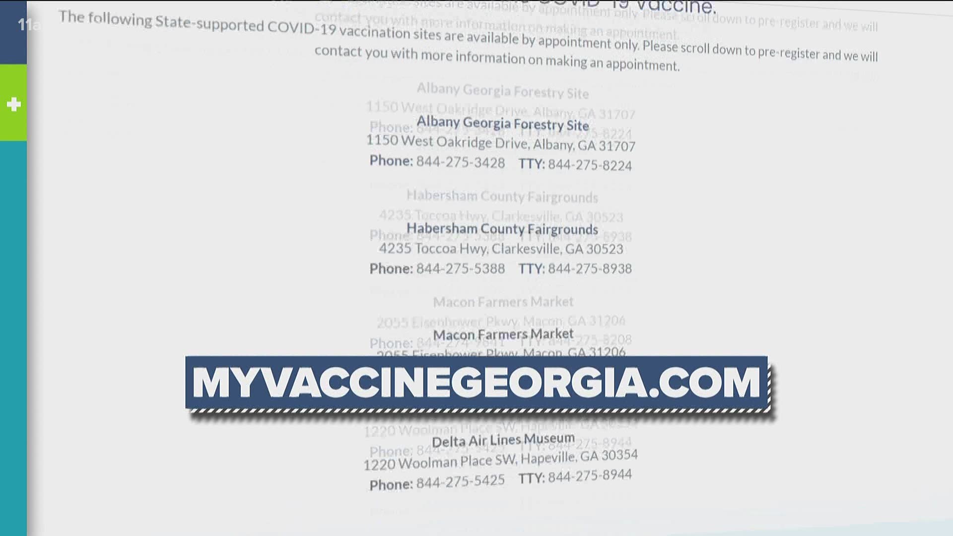The site is MyVaccineGeorgia.com.
