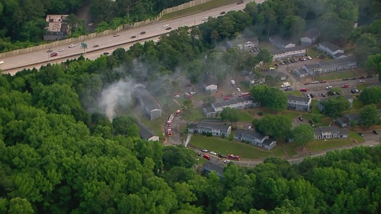 Villas at Decatur apartment complex fire | Aerials