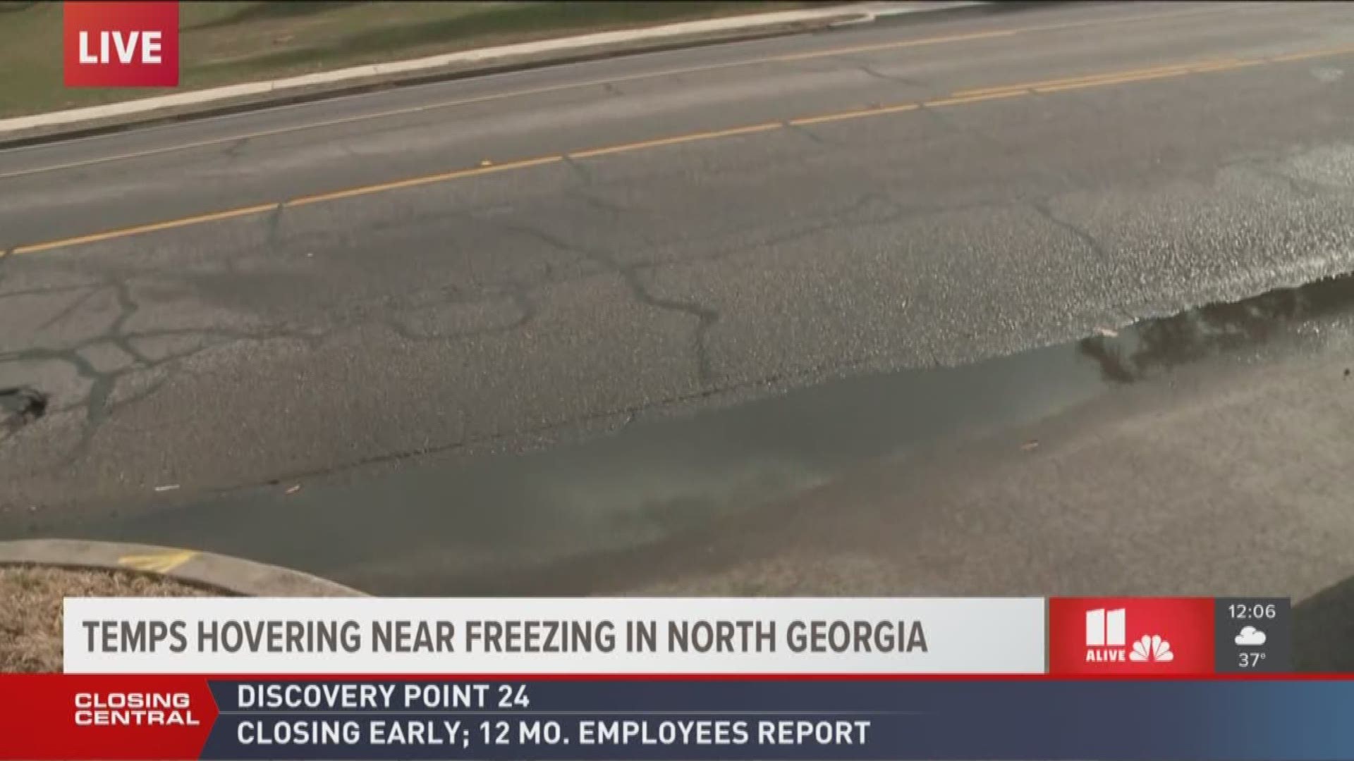 Temperatures are hovering near freezing in north Georgia and in metro Atlanta, dropping temperatures are the largest threat.