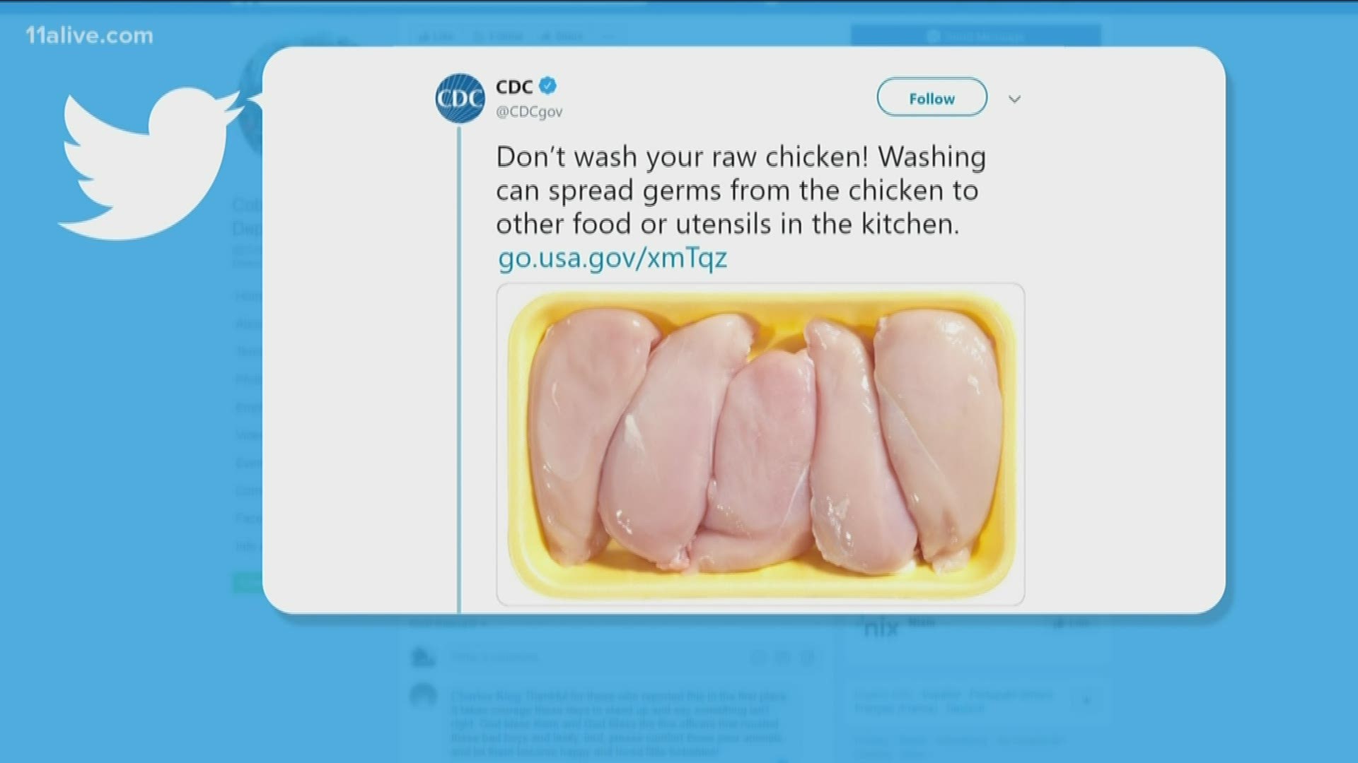 Should you wash your chicken before you cook it? CDC says no