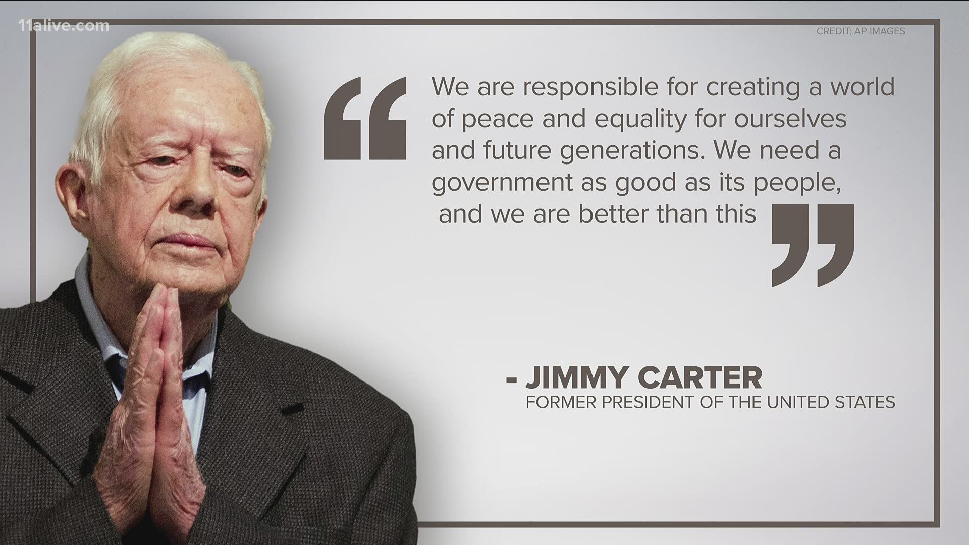 "We are responsible for creating a world of peace and equality for ourselves and future generations."