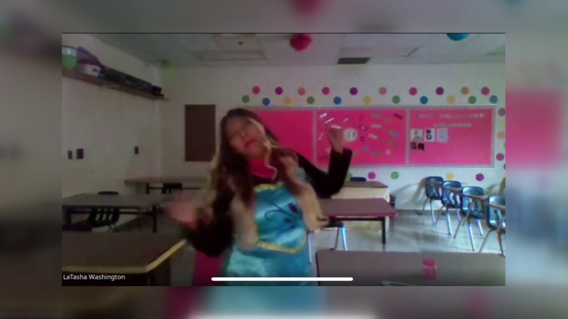 East Coweta High School teacher dresses in costumes for class