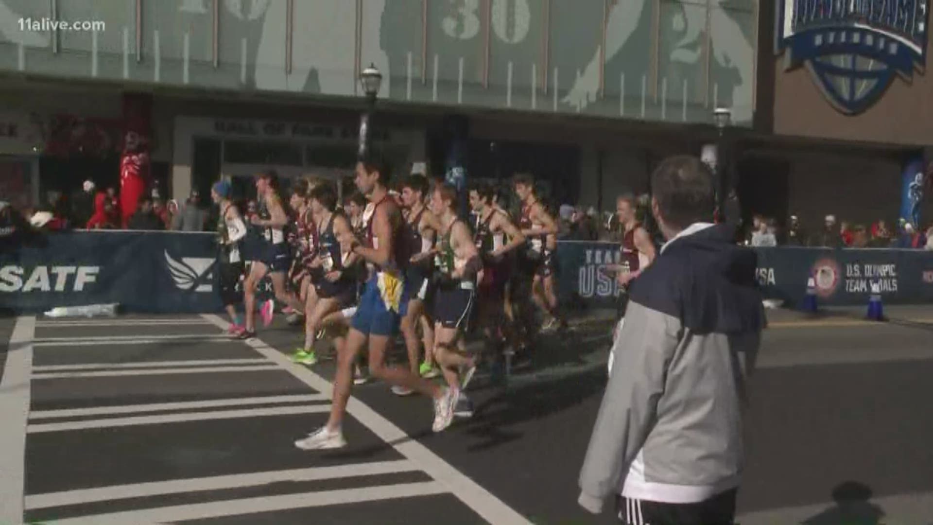 The runners are preparing for the US Olympic Marathon Trials, coming up at noon on Saturday in downtown Atlanta.