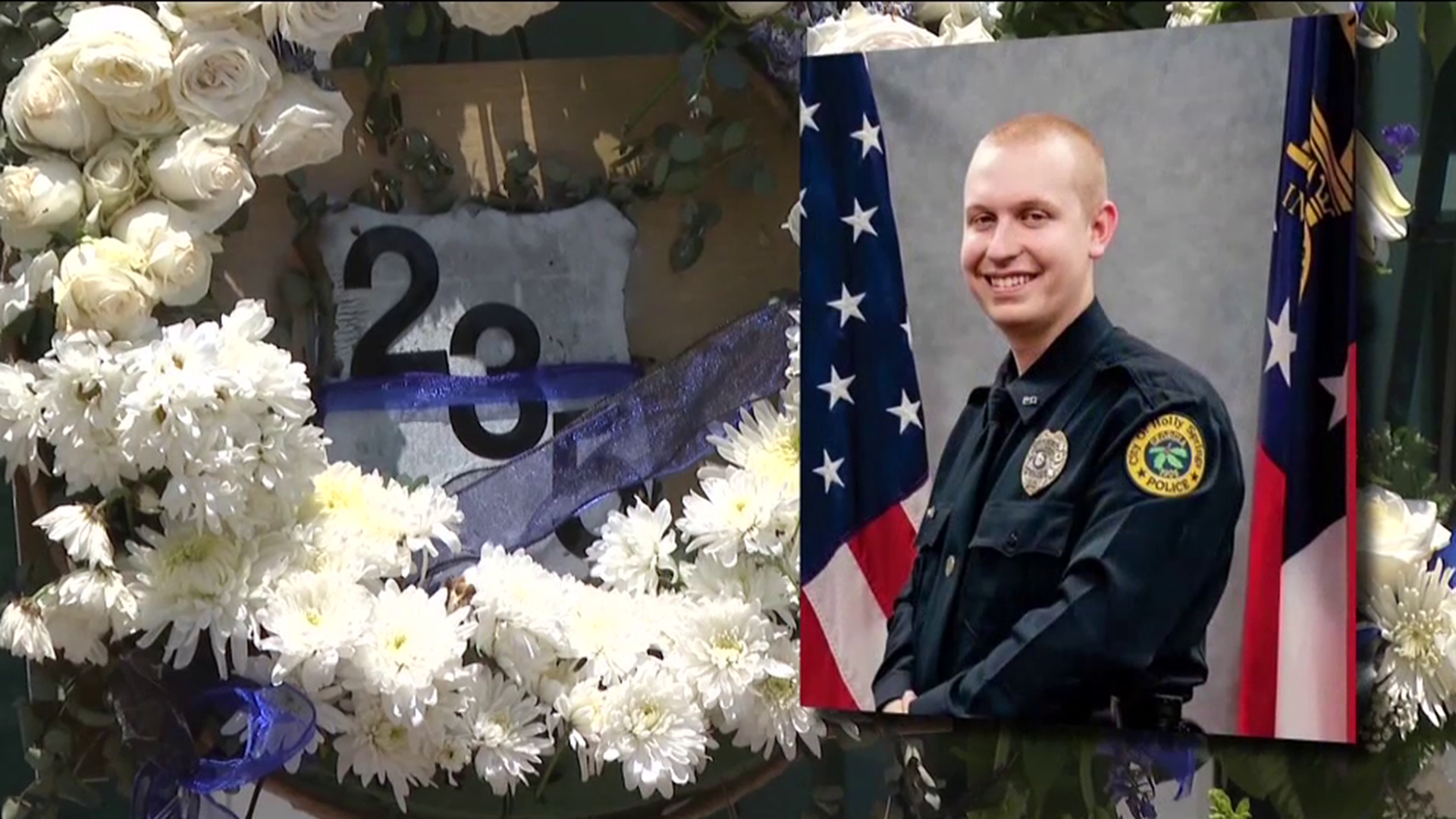The community and fellow officers from around metro Atlanta said goodby to Joe Burson on Monday following his death in the line of duty just days earlier.