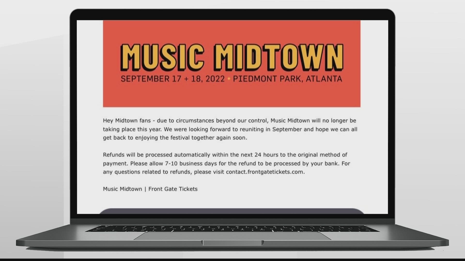 One of the largest music festivals in Atlanta is canceled. This comes after a challenge over whether they can ban all weapons from their event.