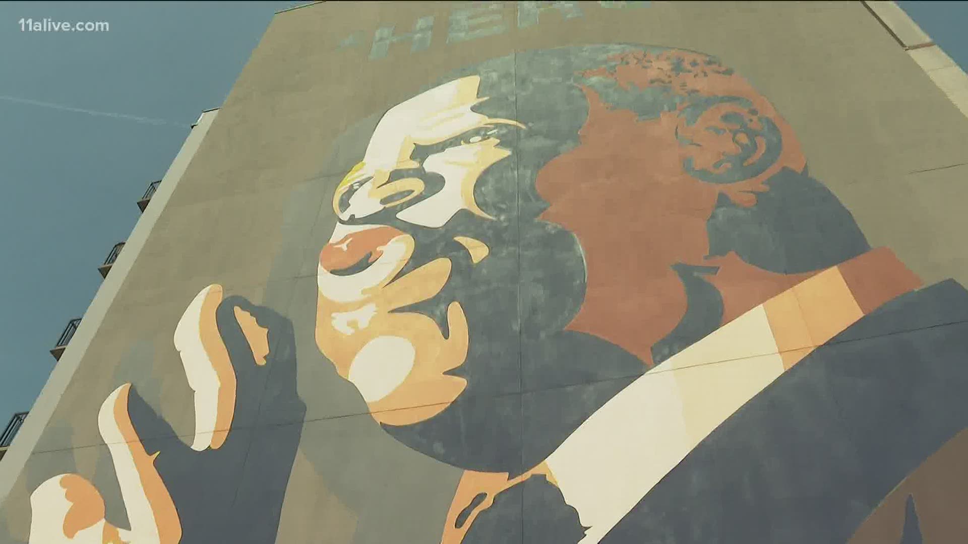 Famed mural memorial for John Lewis in Atlanta