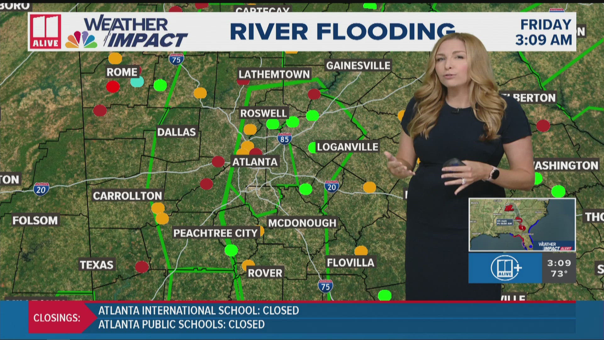 Many rivers in Georgia are flooding.