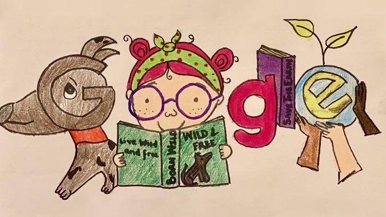 Doodle For Google Contest 2021 WINNERS!! I am strong because 