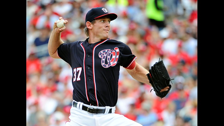 Download Stephen Strasburg Looking Down Wallpaper