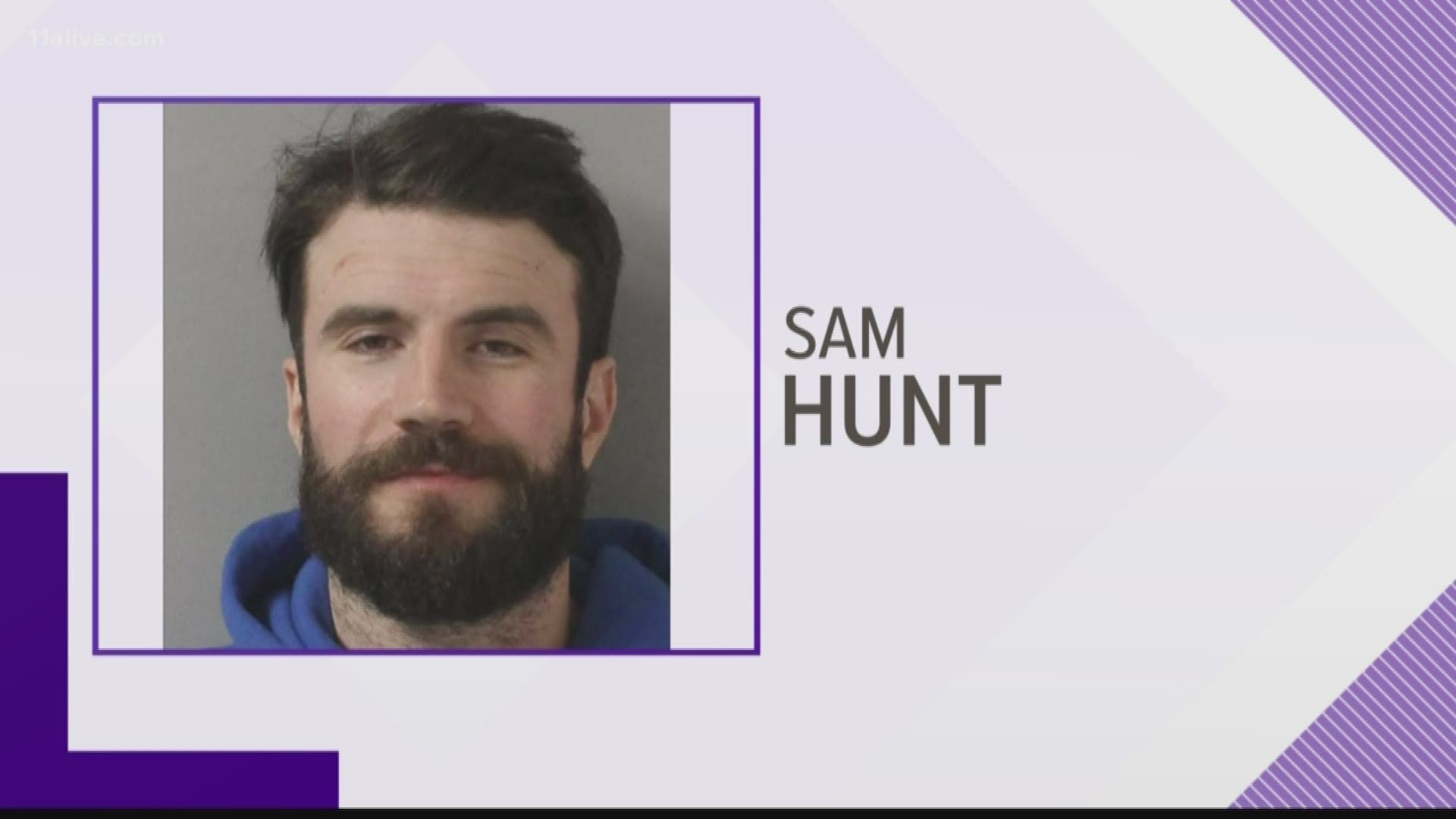 Police say they pulled over country singer Sam Hunt for driving the wrong way down a one-way road in Nashville.