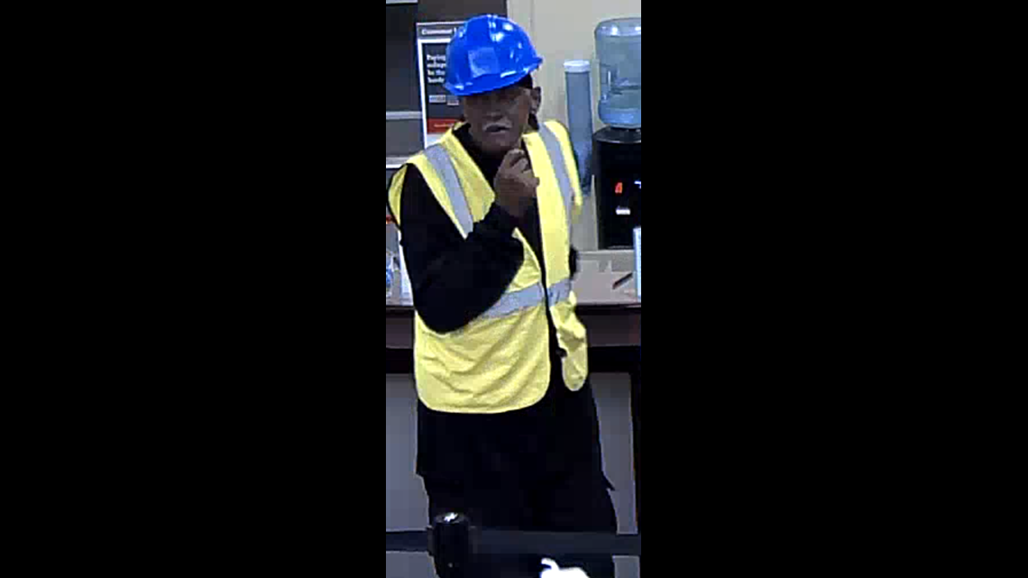 PHOTOS: Man dressed as construction worker robs bank | 11alive.com