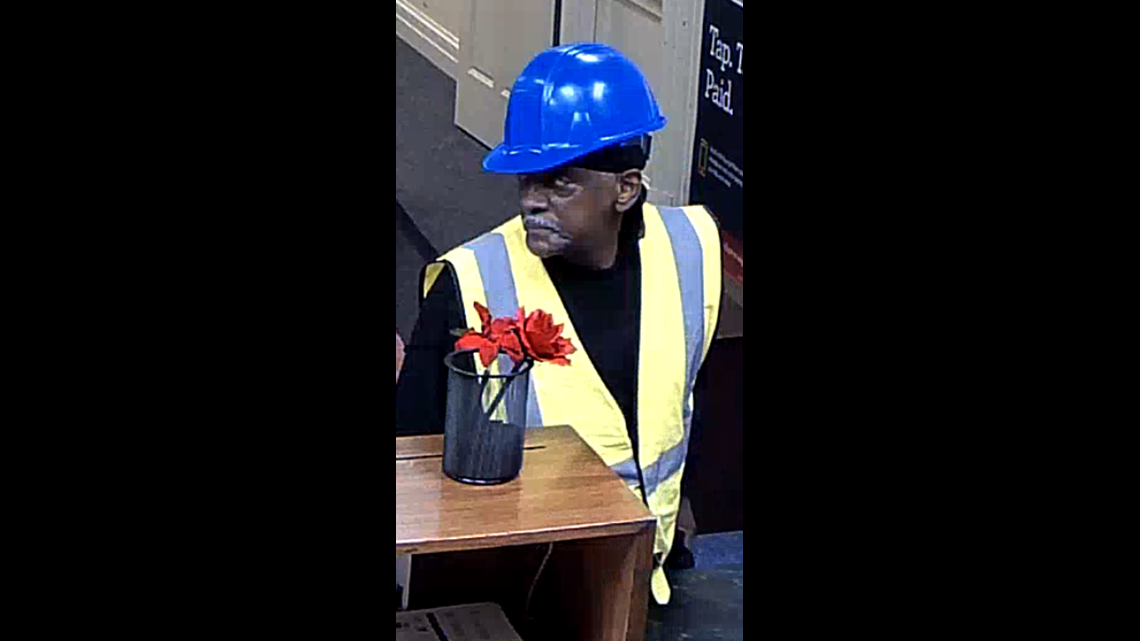 PHOTOS: Man dressed as construction worker robs bank | 11alive.com