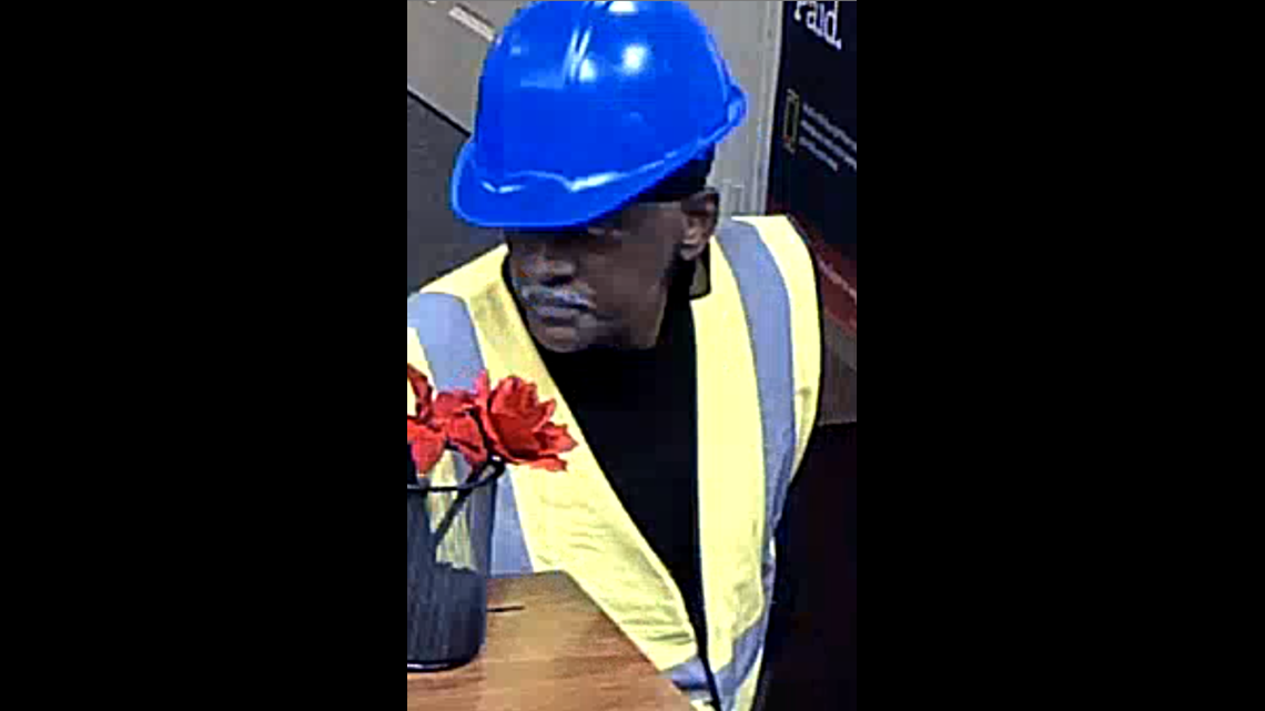 PHOTOS: Man dressed as construction worker robs bank | 11alive.com