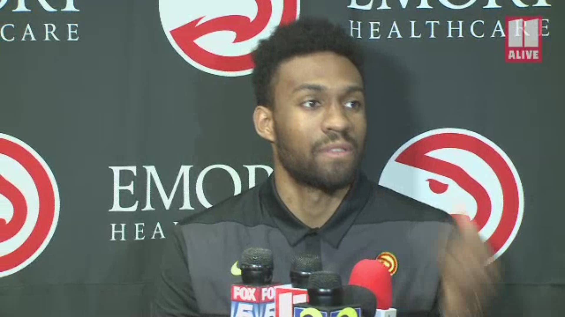 The Atlanta Hawks newest signee Jabari Parker speaks to the media for the first time