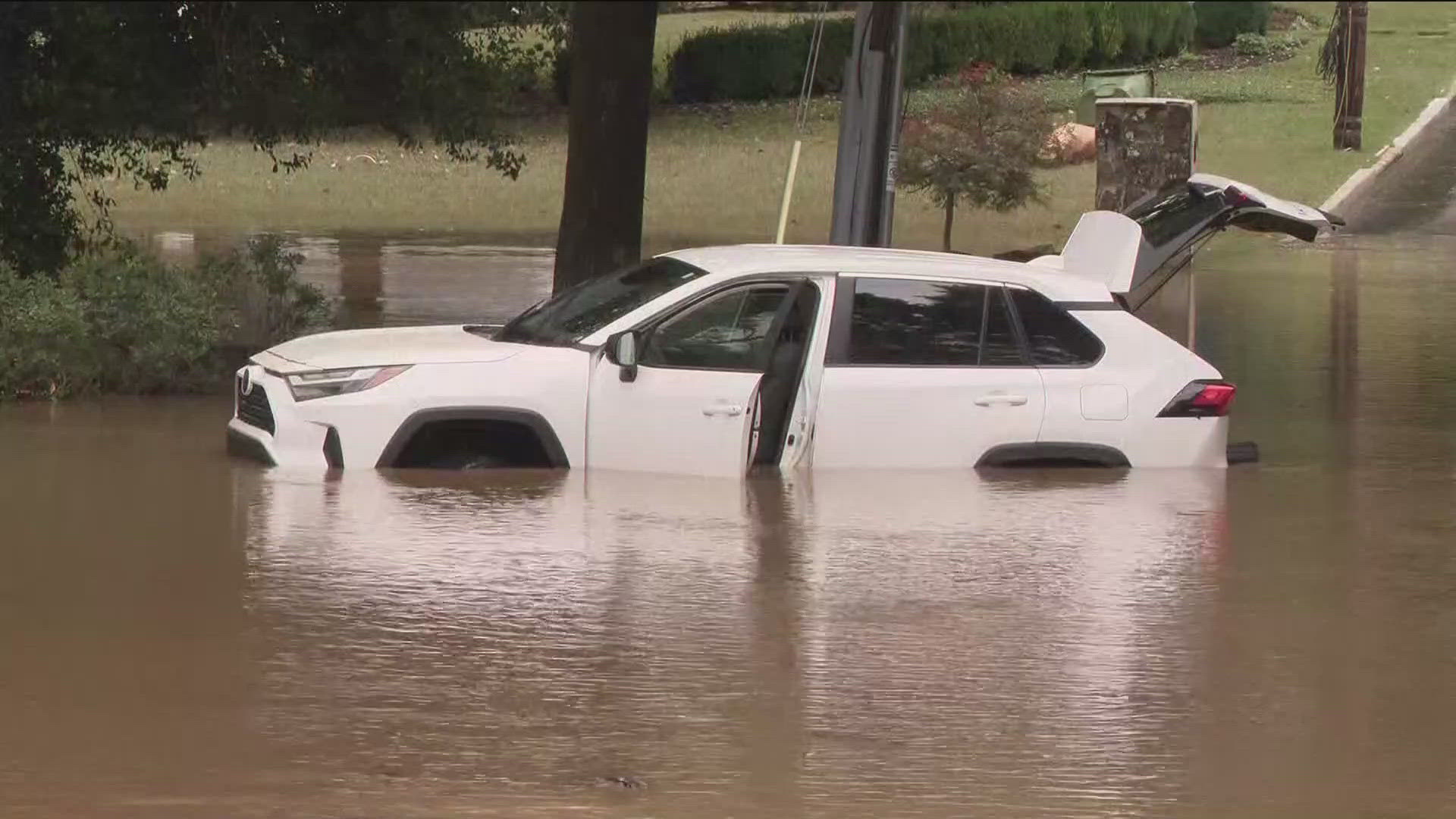 Homes flooded, cars underwater, and more as Tropical Storm Helene moved through Georgia on Friday.