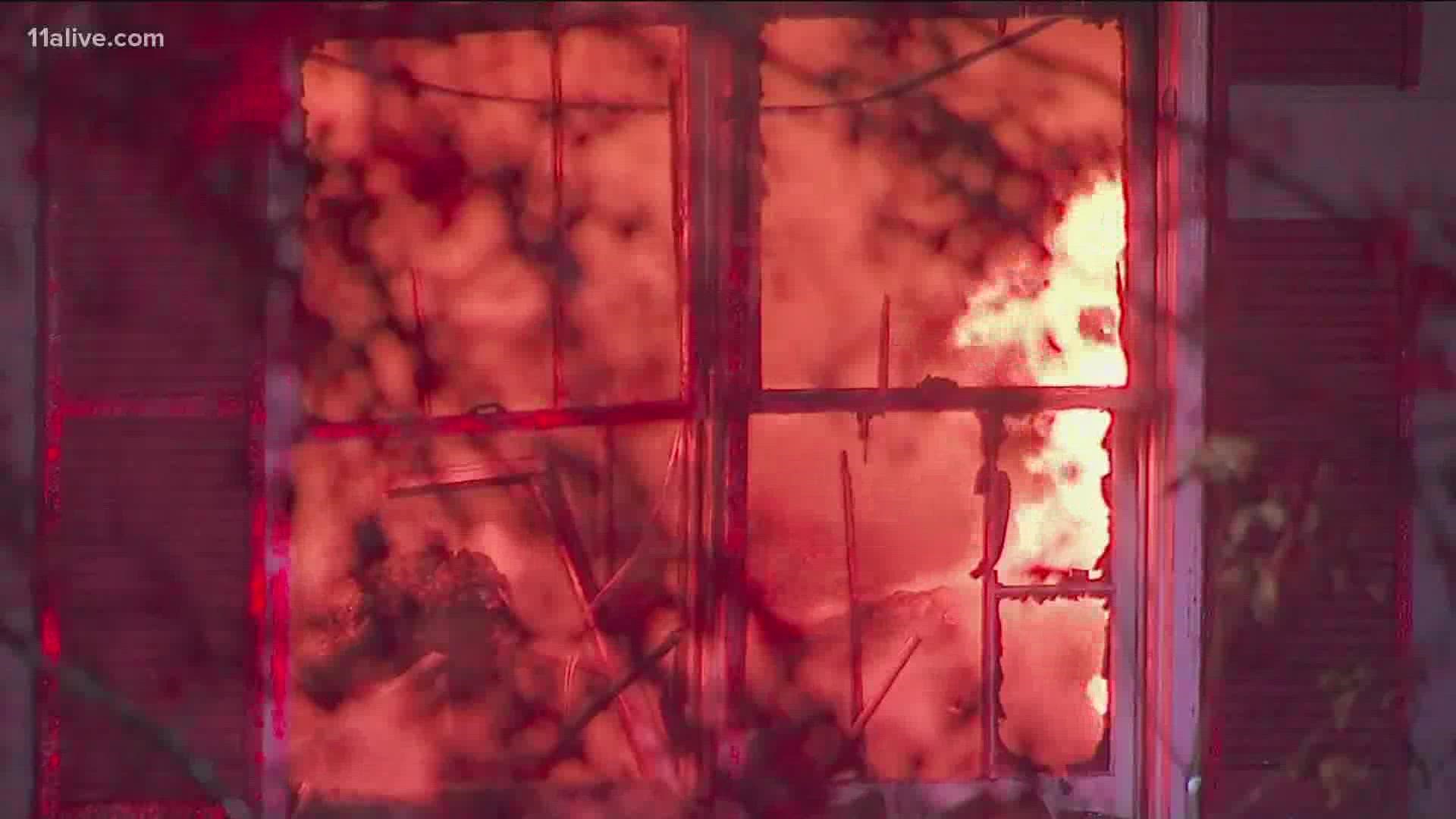 A fire erupted early Friday morning on Holy Cross Drive in Decatur.