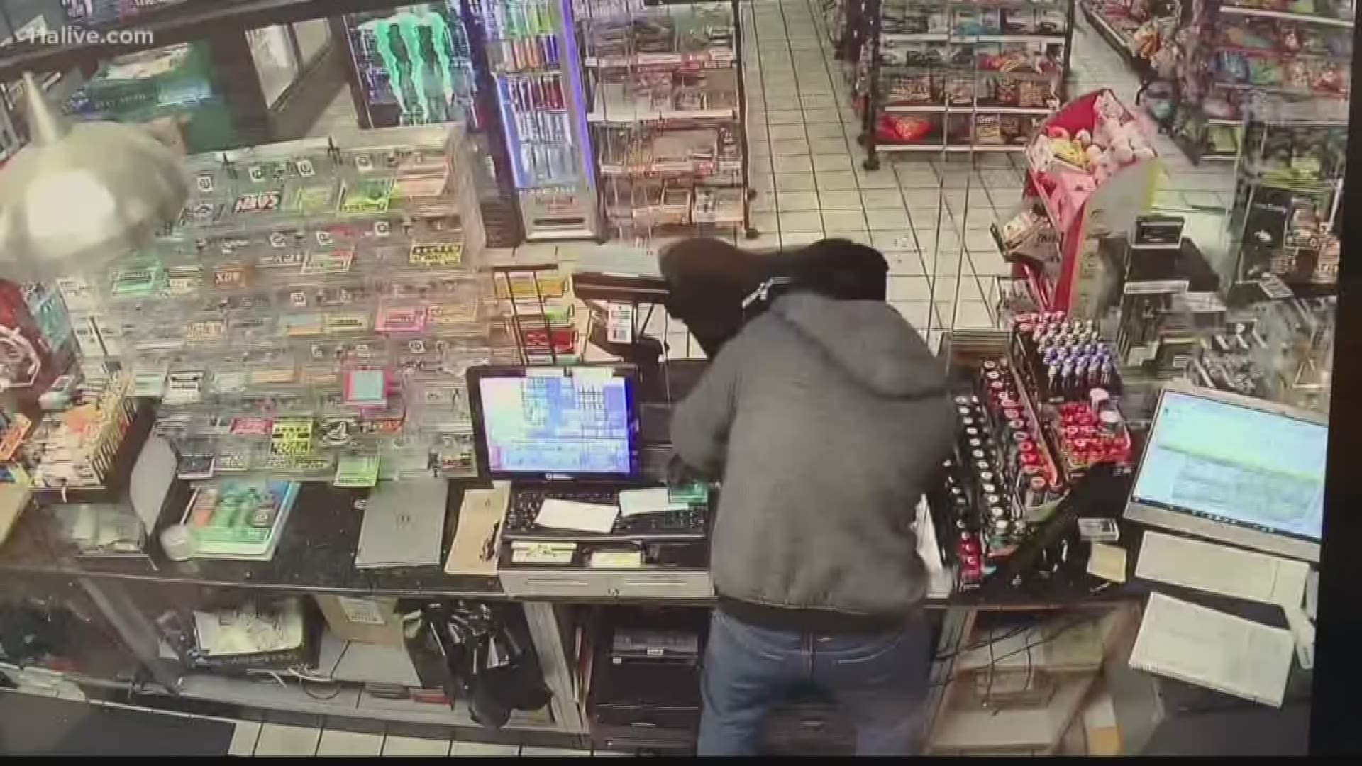 Police said the clerk helped stop a crime spree.