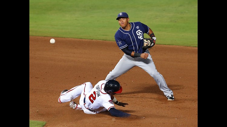 ATLANTA, GA - JULY 04: Rookie Atlanta Braves center fielder