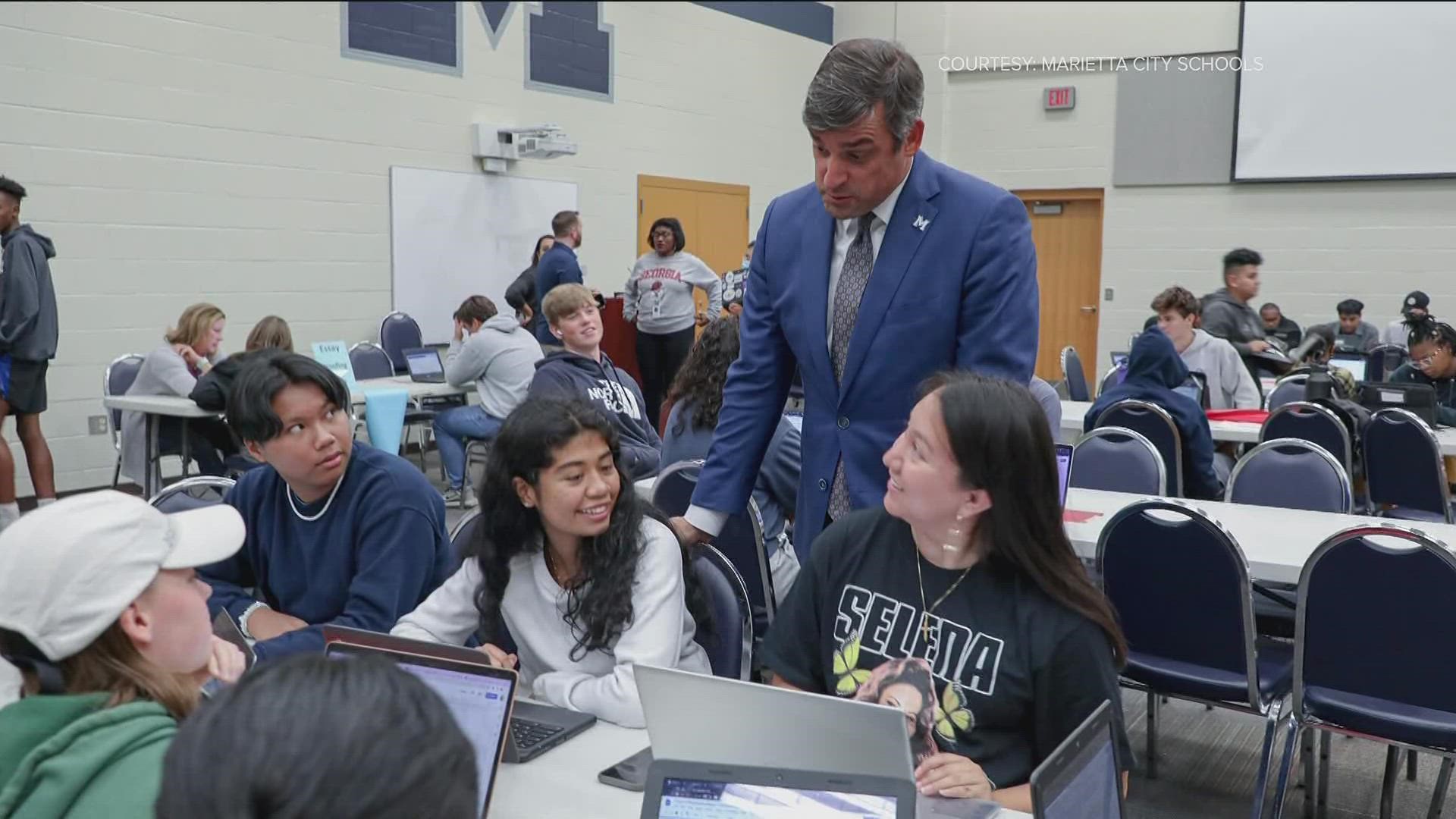 Marietta City Schools Superintendent Dr. Grant Rivera is helping seniors cover the cost of college applications.