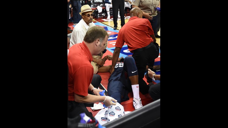 Paul George injury ends USA basketball scrimmage