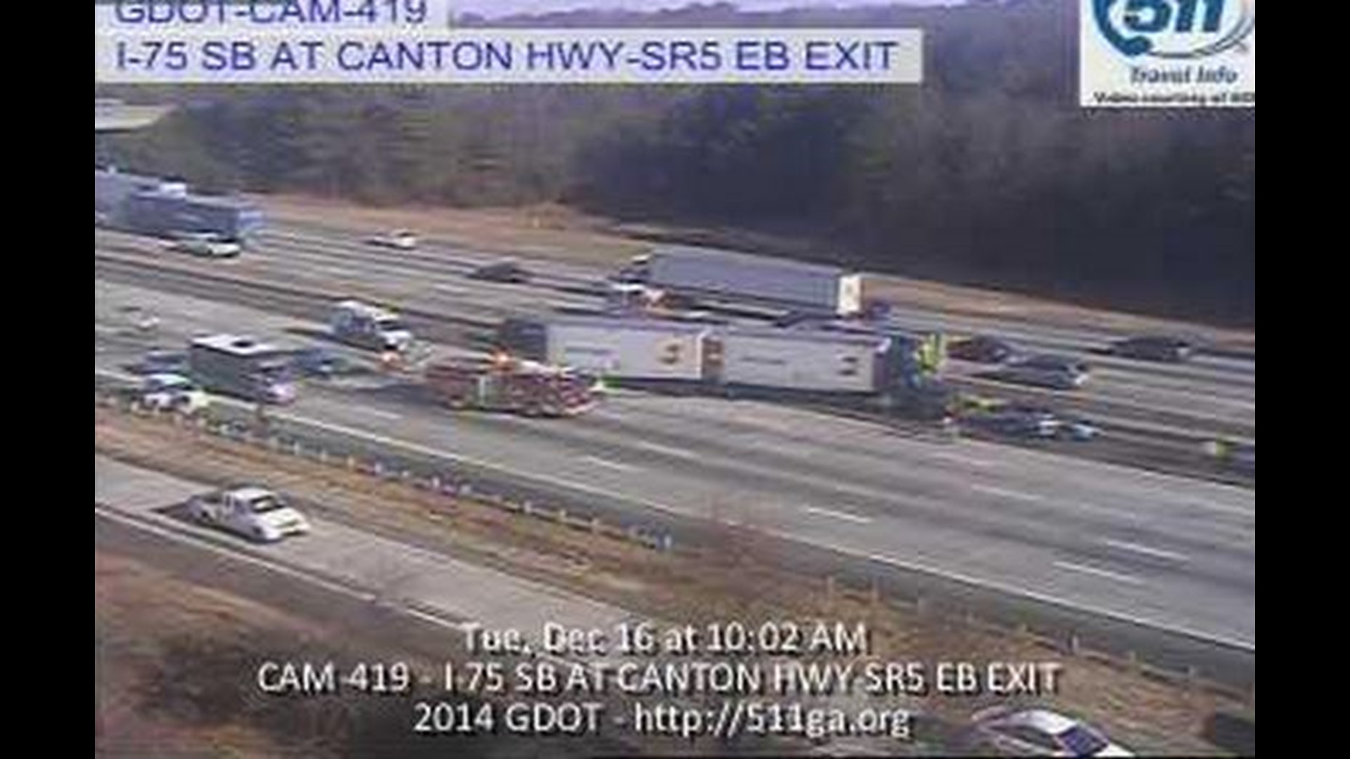 6 cars, double tractor trailer crash on I-75 | 11alive.com