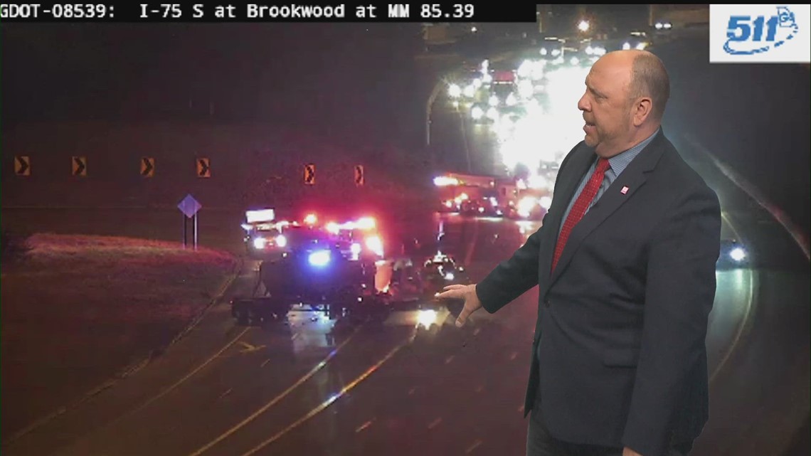 Atlanta Traffic Ramp From I 75 South To I 75 North Closed After Wreck