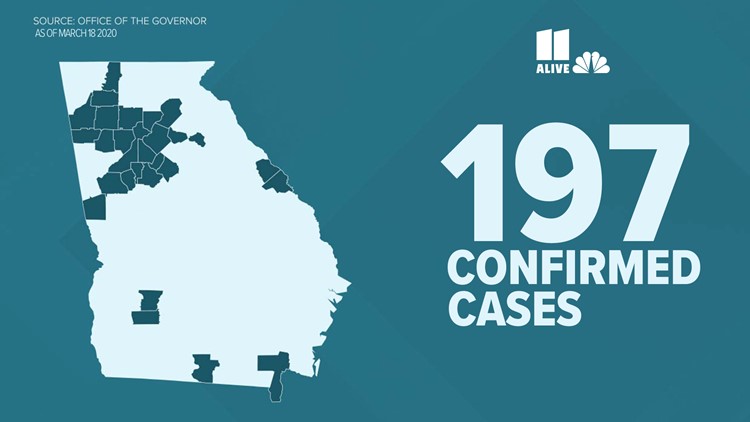 confirmed coronavirus cases in Georgia
