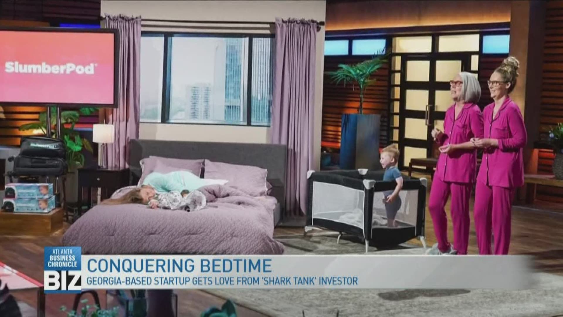 The mother/daughter team from Georgia-based startup "SlumberPod" were featured on 'Shark Tank' and snagged an investor.