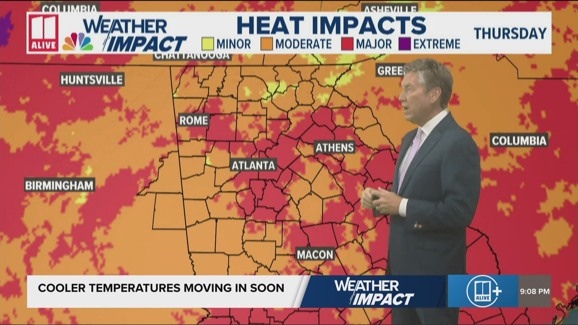 Weather Impact Update 9 p.m. | Cooler temperatures on the way | 11alive.com