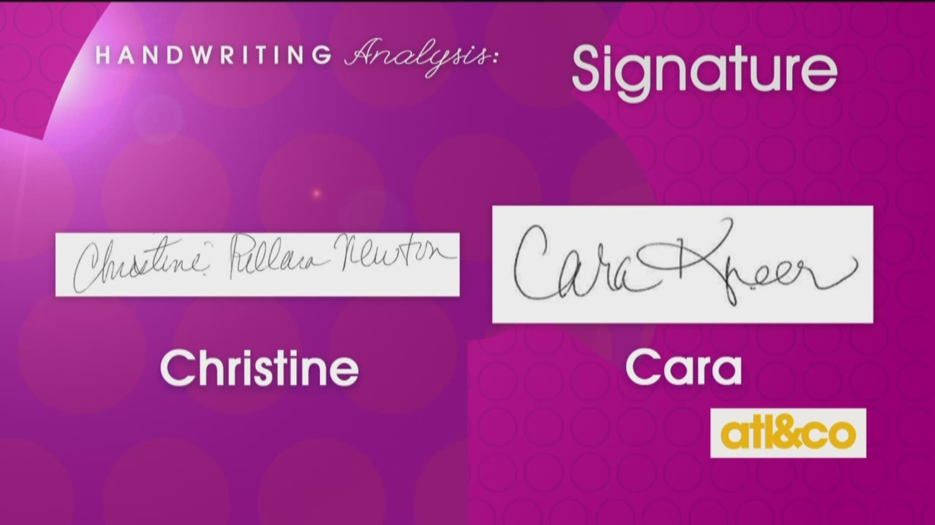 Christine and Cara analyze their handwriting style and get personality traits from their penmanship.