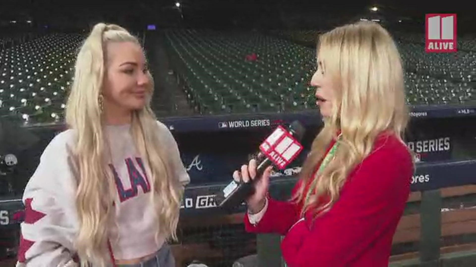Chelsea Freeman said she text the other wives and told them "let's go!" The Atlanta Braves won the World Series in Game 6 against the Houston Astros.