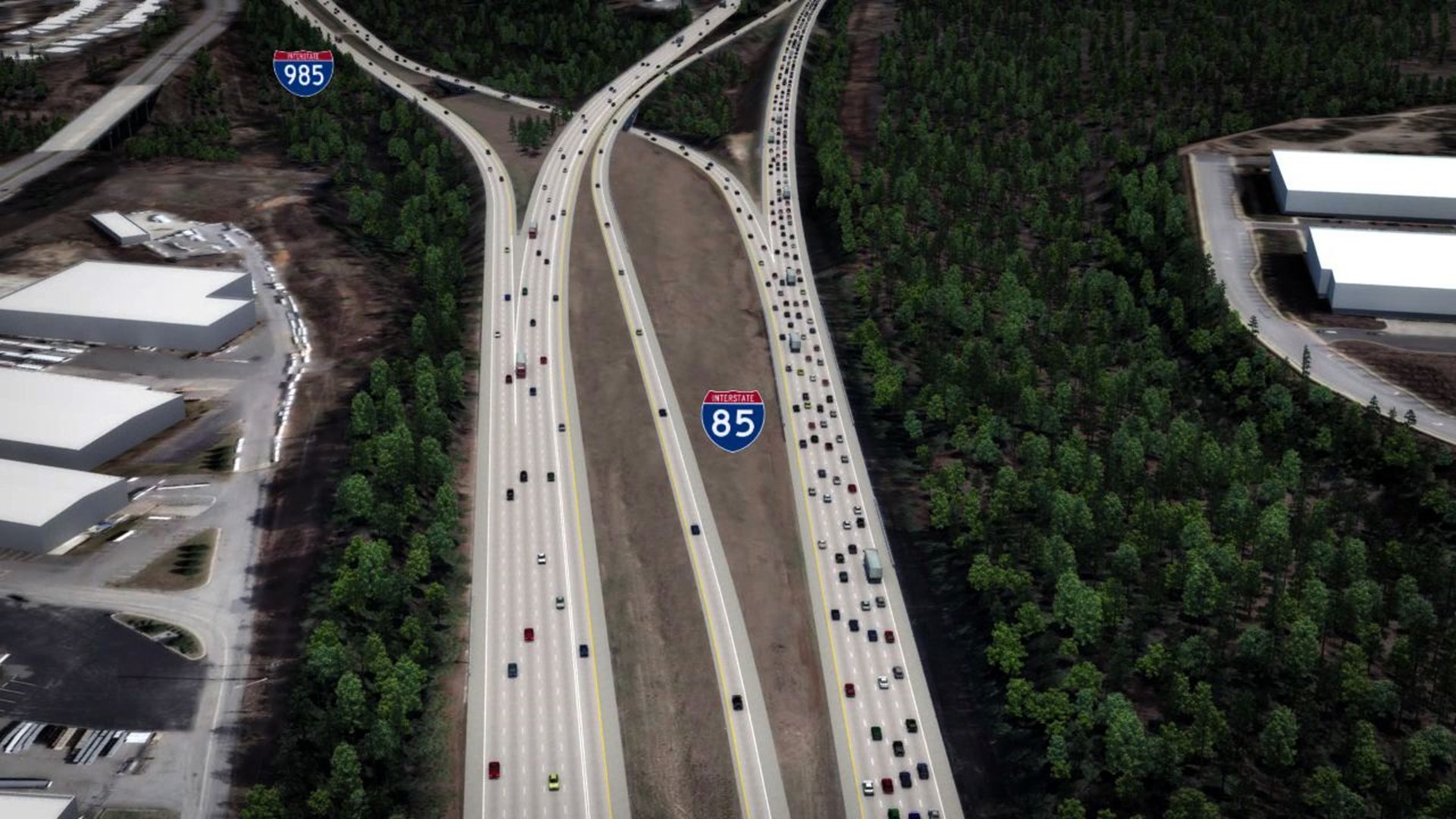 I-85 lane extension diagrams | 11alive.com