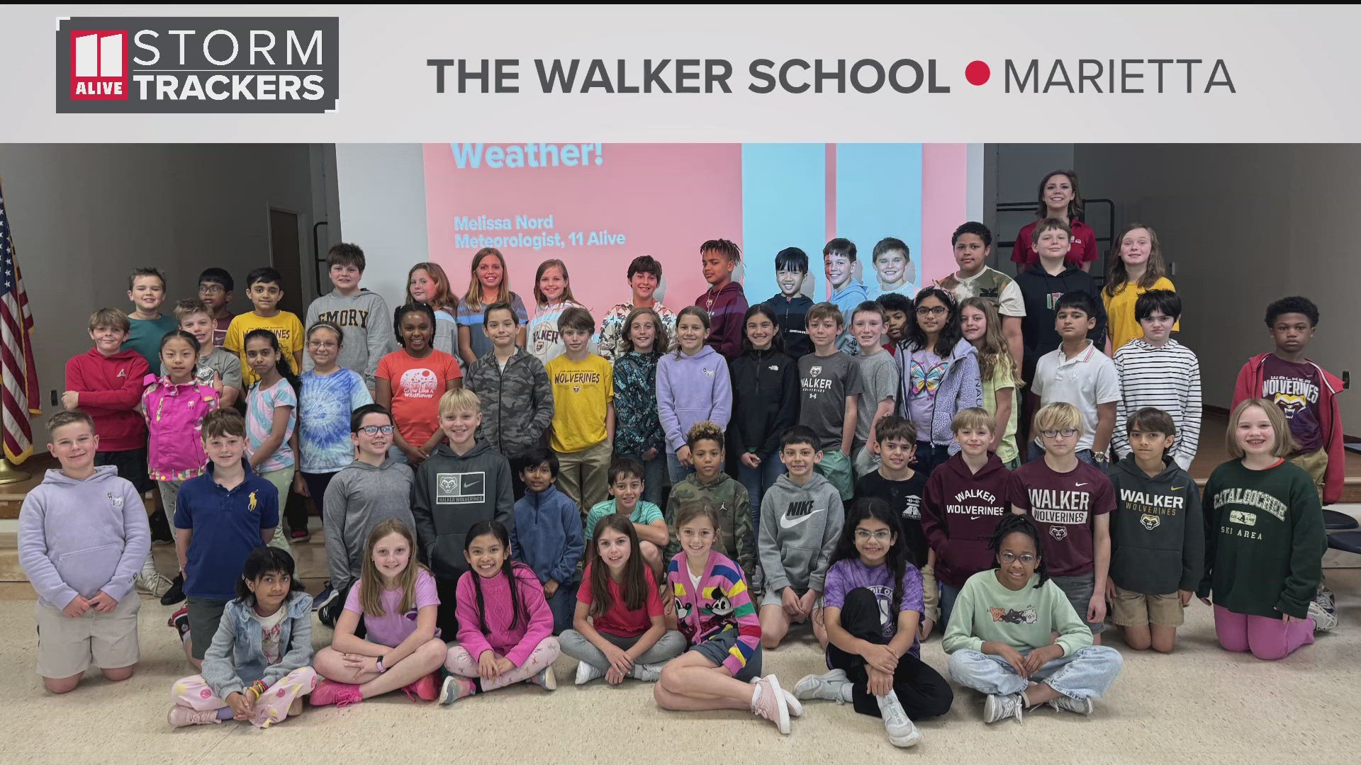 Meteorologist Melissa Nord visited the 4th graders to talk about the science of the weather