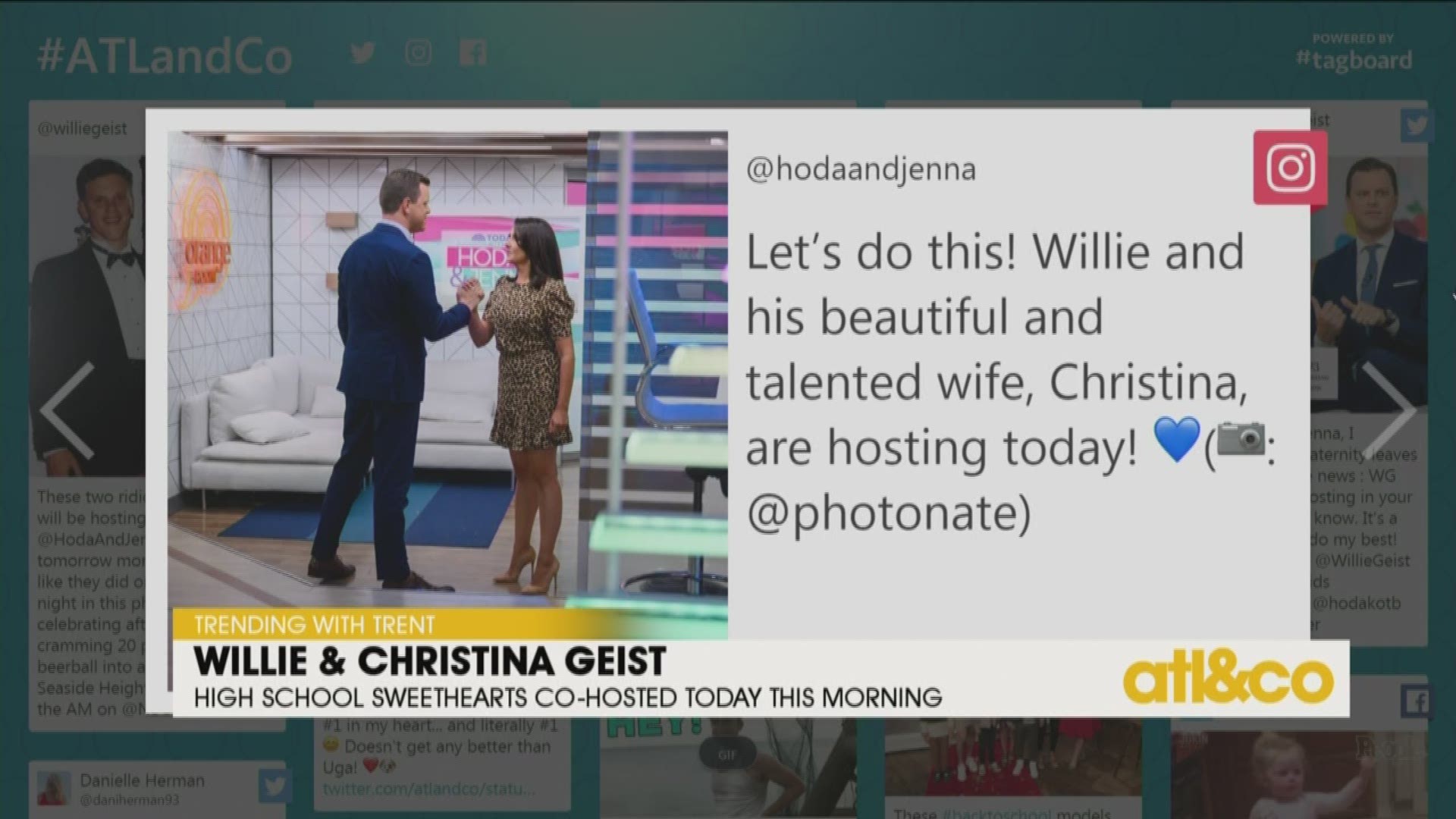 Trending with Trent salutes TODAY Show co-anchor Willie Geist and his lovely, boss lady wife Christina on 'Atlanta & Company'