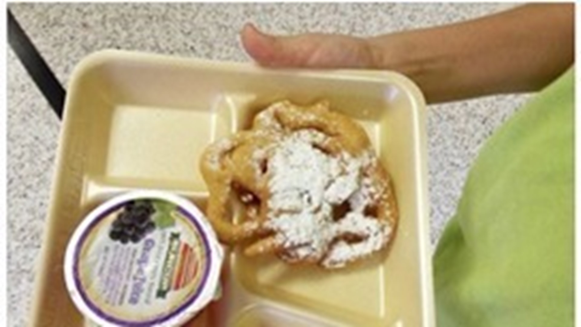 Parent complains about 'funnel cake' served for breakfast at school