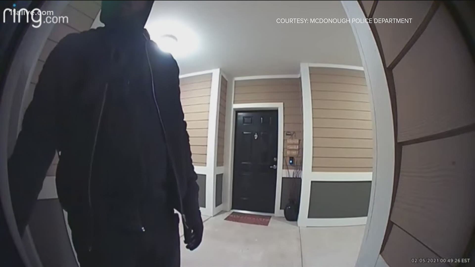 Police shared video of the suspect checking doors at a facility. They said that he went inside when he found one door open and assaulted a resident.