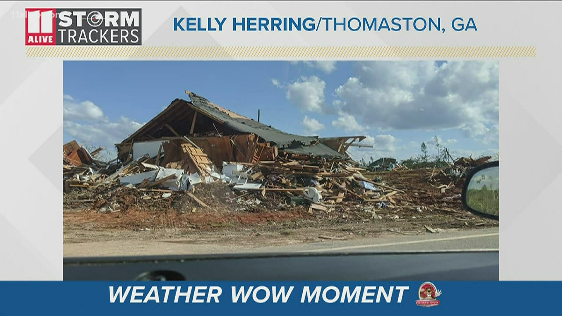 An EF-3 tornado touched down in the area during the major storms that swept through late Sunday and early Monday morning.