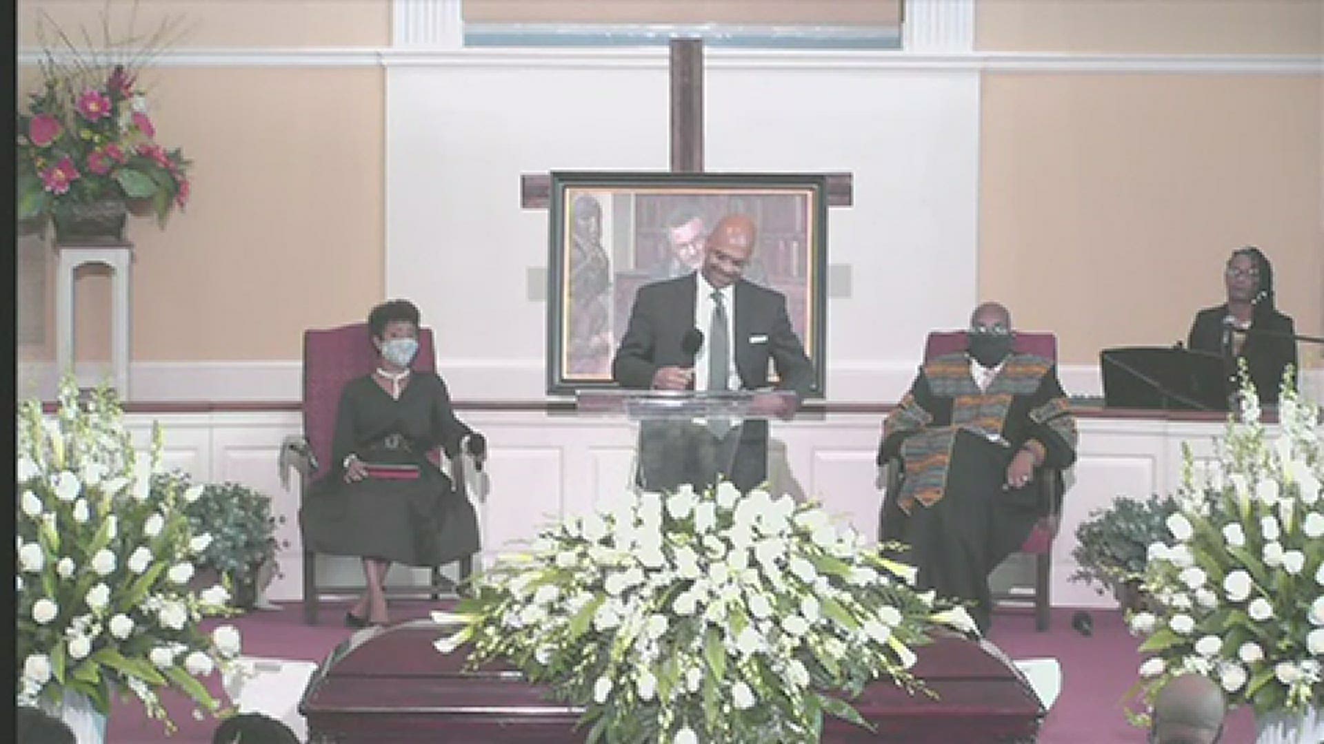 Al Vivian was among the speakers on Thursday at the funeral for his father, Civil Rights icon C.T. Vivian, in Atlanta.