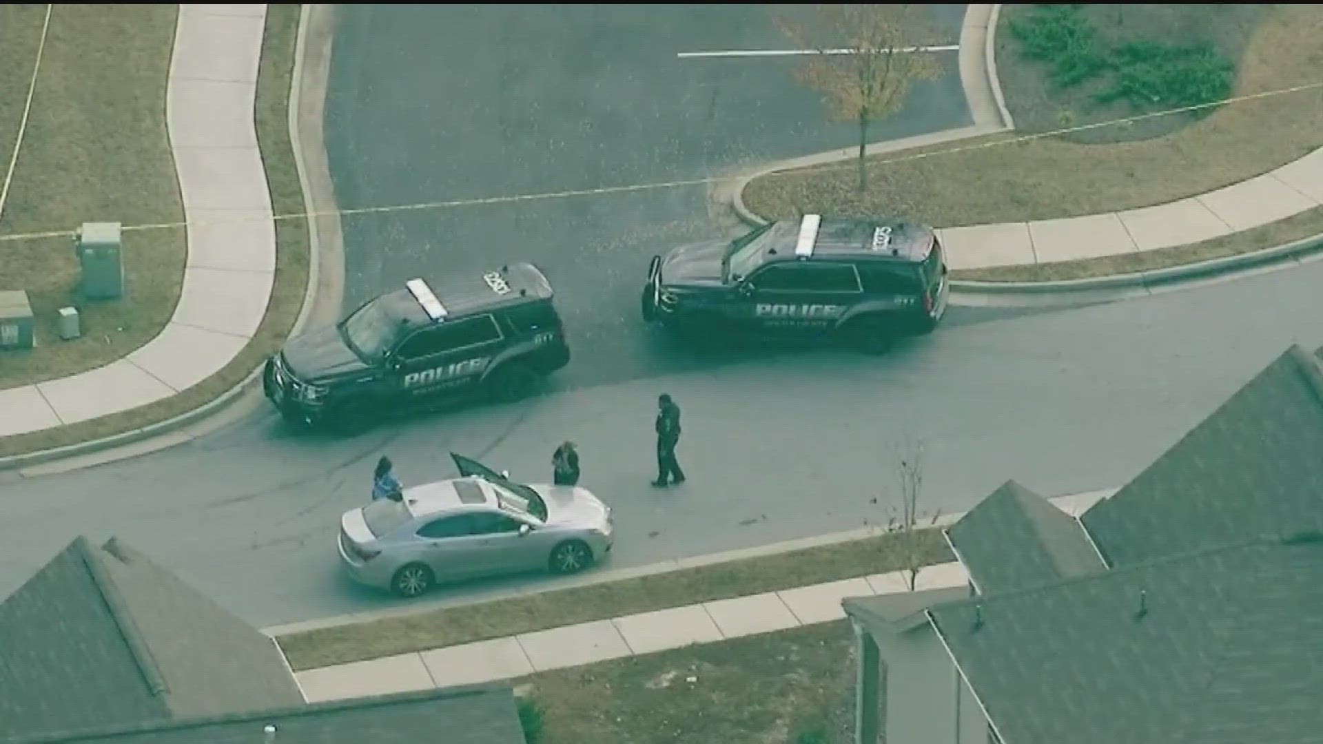 DeKalb County officers were called to the neighborhood just before 2:30 p.m.