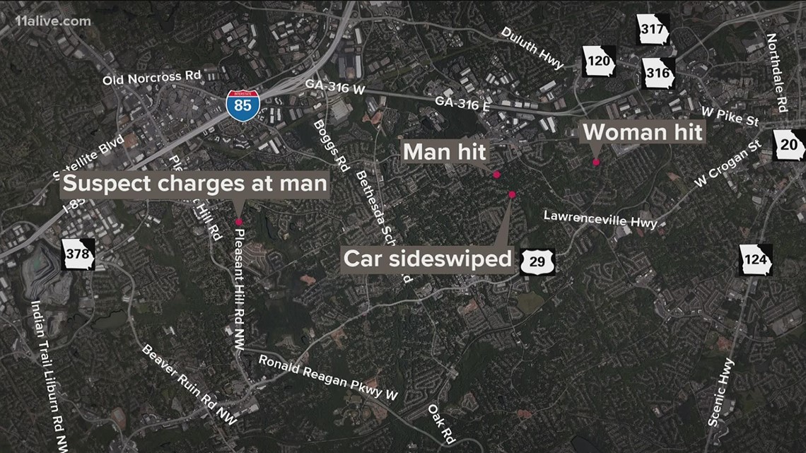 3 hit-and-runs in Gwinnett with same suspect, police say