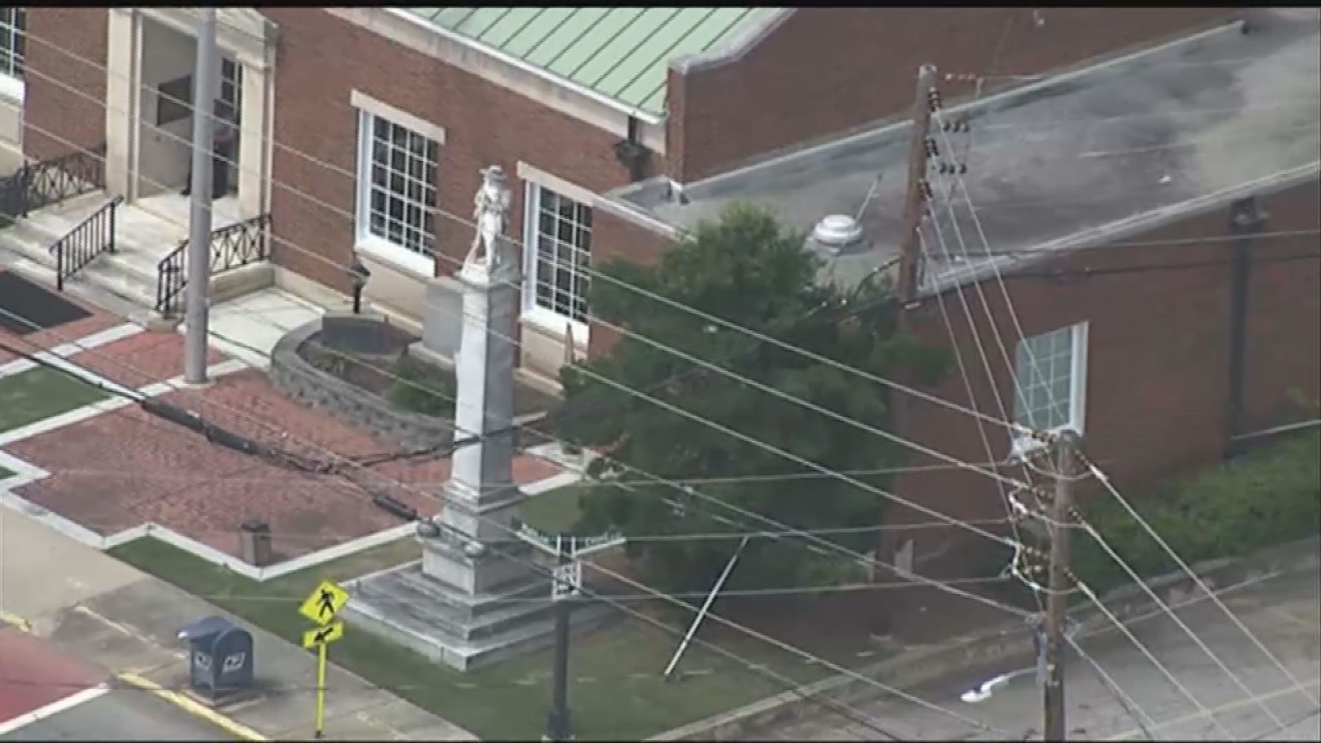 The statue has stood fore 107 years in front of the courthouse. It's being removed.