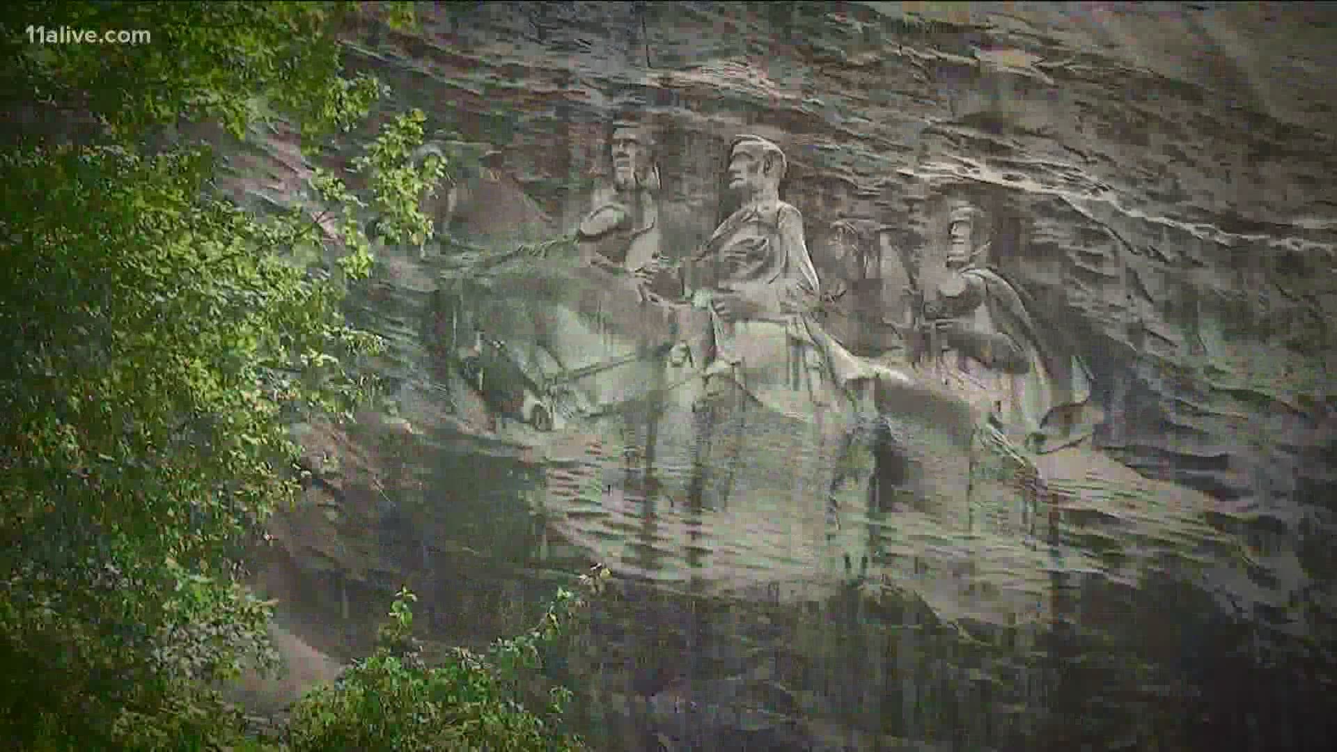 Stone Mountain is the home to America's largest Confederate Monument.