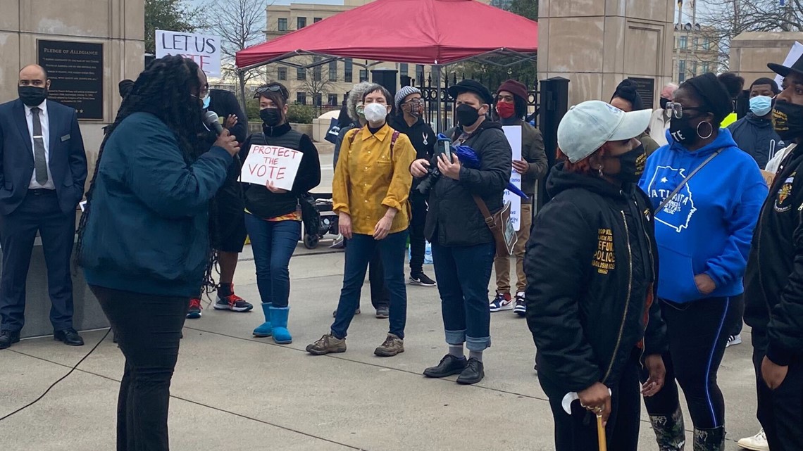 Election bill protest at State Capitol